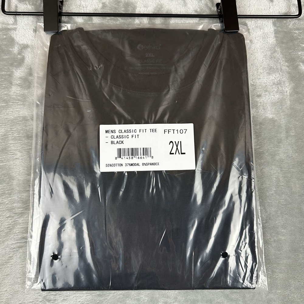 Ethika T-Shirt Men's 2XL Black Classic Fit Tee NEW